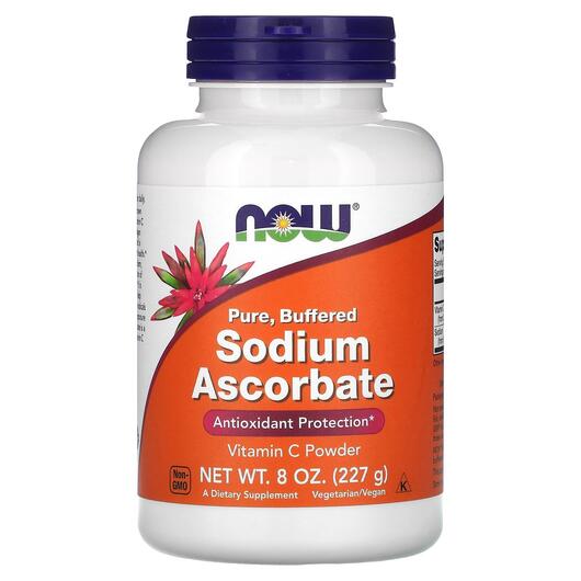 Основне фото товара NOW, Sodium Ascorbate, Вітамін C Аскорбат Натрію, 227 г