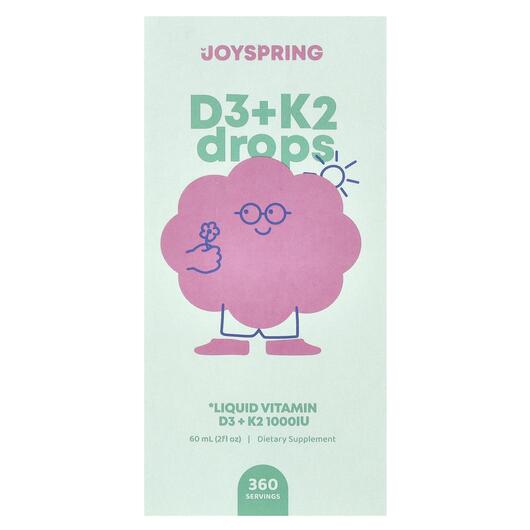 Основне фото товара Joy Spring, Vitamin D for Kids, Вітамін D, 60 мл