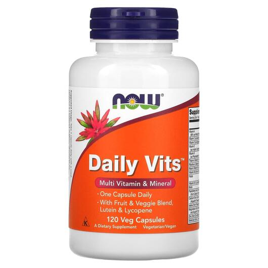 Основне фото товара NOW, Daily Vits Multi, Мультивітаміни, 120 капсул