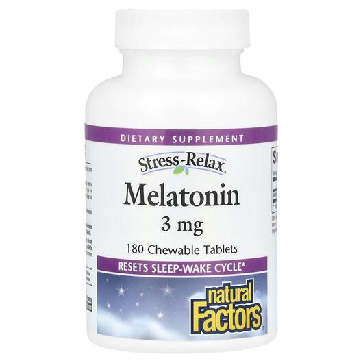 Основне фото товара Melatonin 3 mg Chewables, Мелатонін, 180 таблеток