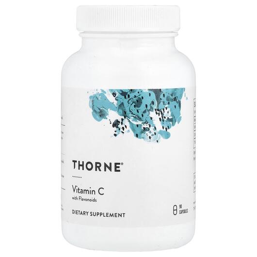 Основне фото товара Thorne, Vitamin C with Flavonoids, Вітамін C, 90 капсул