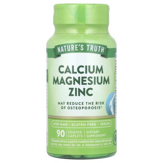 Основне фото товара Calcium Magnesium Zinc, Кальцій магній цинк, 90 таблеток