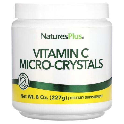 Основне фото товара Natures Plus, Vitamin C Micro-Crystals, Вітамін C, 227 г
