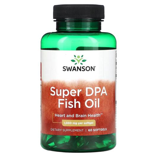 Основне фото товара Swanson, Super DPA Fish Oil 1000 mg, Омега 3, 60 капсул