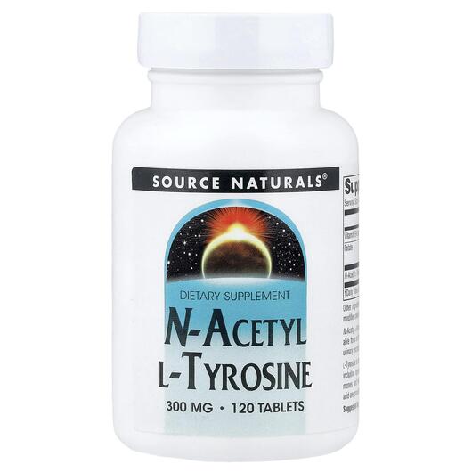 Основне фото товара N-Acetyl L-Tyrosine 300 mg, N-ацетил L-тирозин 300 мг, 120 таблет