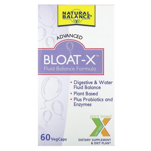 Основне фото товара Bloat-X Fluid Balance Formula, Ферменти, 60 капсул