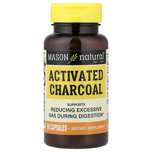 Основне фото товара Mason, Activated Charcoal, Активоване вугілля, 60 капсул