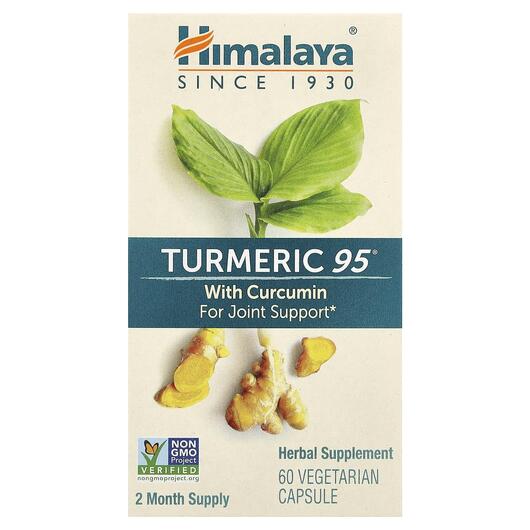 Основне фото товара Himalaya, Turmeric 95 with Curcumin, Куркумін, 60 капсул