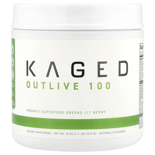 Основне фото товара Outlive 100 Premium Organic Superfoods + Greens, Супергрінс, 510 