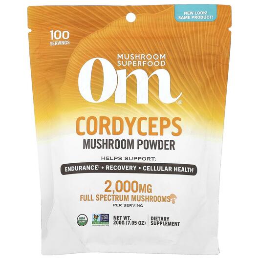 Основне фото товара Om Mushroom Superfood, Cordyceps, Гриби, 200 г