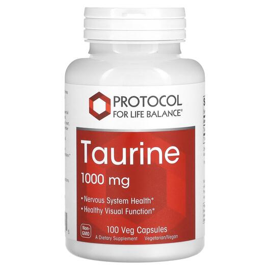 Основне фото товара Protocol for Life Balance, Taurine 1000 mg, L-Таурин, 100 капсул