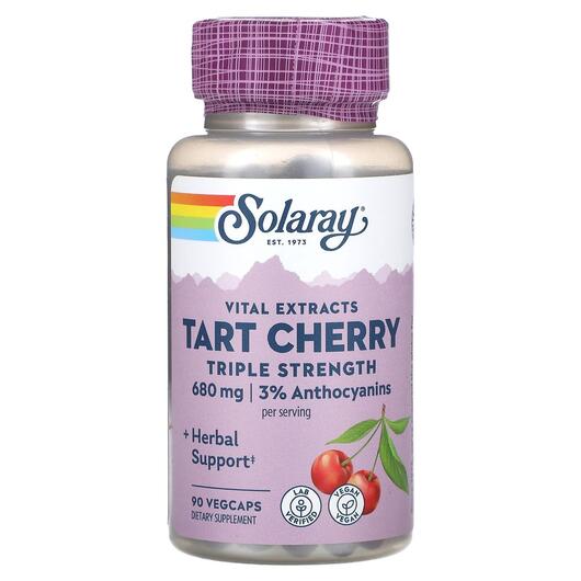 Основне фото товара Vital Extracts Tart Cherry Triple Strength, Екстракт вишні, 90 ка