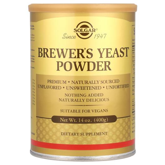 Основне фото товара Solgar, Brewer's Yeast Powder, Пивні дріжджі, 400 г
