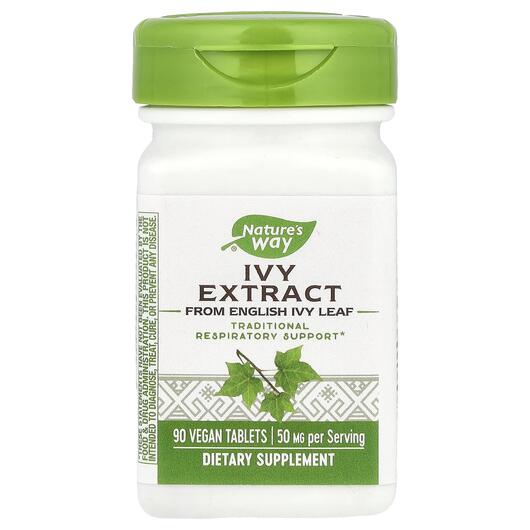 Основне фото товара Nature's Way, Ivy Extract 50 mg, Екстракт плюща, 90 таблеток