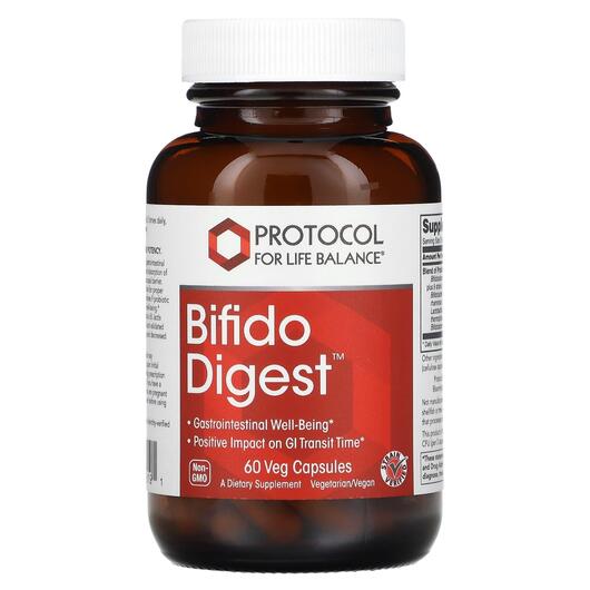 Основне фото товара Bifido Digest, Біфідобактерії, 60 капсул
