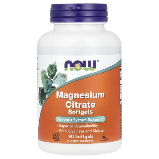 Основное фото товара NOW, Магний Цитрат, Magnesium Citrate, 90 капсул