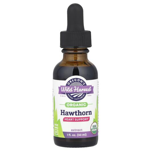 Основне фото товара Oregon's Wild Harvest, Organic Hawthorn Extract, Глід, 30 мл