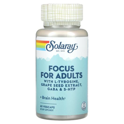Основне фото товара Focus For Adults with L-Tyrosine Grape, 5-гідрокситриптофан, 60 к