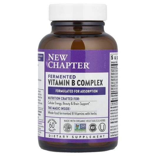 Основне фото товара Fermented Vitamin B Complex, Ферментований B-комплекс, 60 таблето