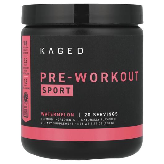 Основное фото товара PRE-KAGED Sport Pre-Workout Watermelon, Предтренировочный комплек