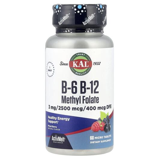 Основне фото товара B-6 B-12 Methyl Folate, B-6 B-12 Метилфолат 3 мг, 60 таблеток