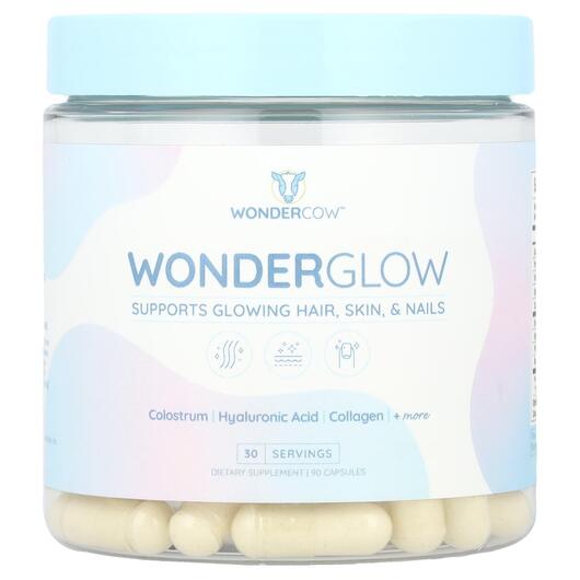 Основне фото товара Wondercow, WonderGlow, Шкіра нігті волосся, 90 капсул