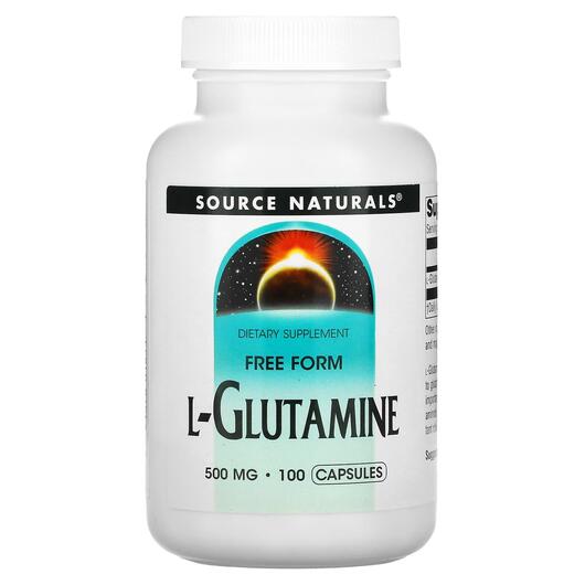 Основне фото товара L-Glutamine 500 mg 100, L-Глутамін 500 мг, 100 капсул