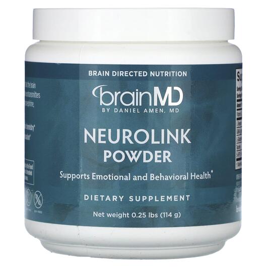 Основне фото товара BrainMD, Neurolink Powder, Підтримка мозку, 114 г