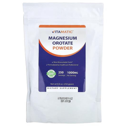 Основное фото товара Vitamatic, Магний, Magnesium Orotate Powder, 250 г