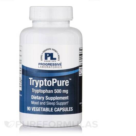 Основне фото товара TryptoPure L-Tryptophan 500 mg, L-Триптофан, 90 капсул
