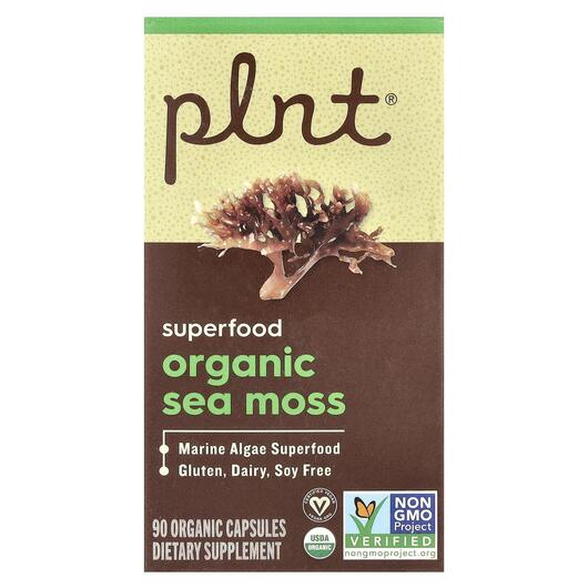 Основне фото товара Plnt, Organic Sea Moss, Ірландський морський мох, 90 капсул