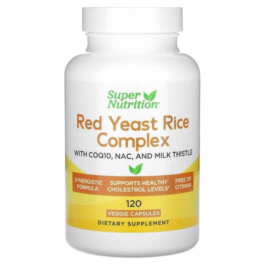 Основне фото товара Red Yeast Rice Complex, Червоний дріжджовий рис, 120 капсул