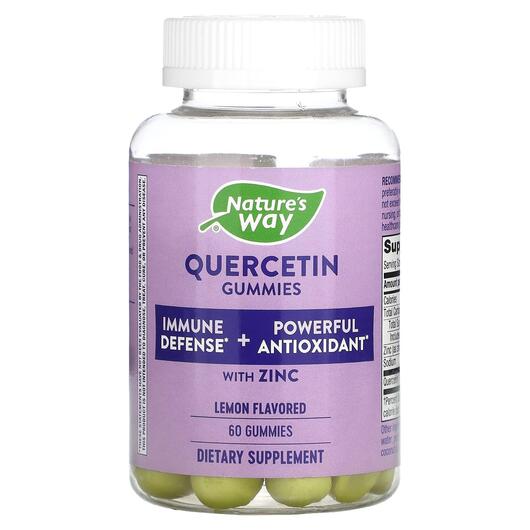 Основне фото товара Quercetin Gummies With Zinc Lemon, Цинк, 60 таблеток