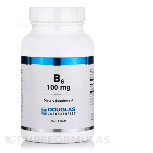 Основне фото товара B-6 100 mg, Вітамін B6 Піридоксин, 250 таблеток