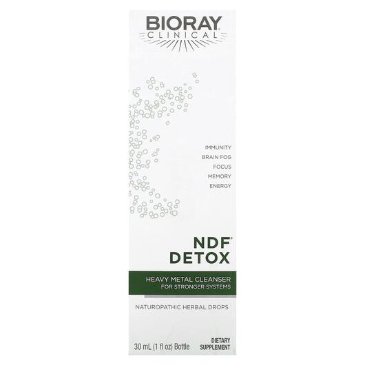 Основне фото товара Bioray, NDF Natural Detox Formula, Детокс, 30 мл