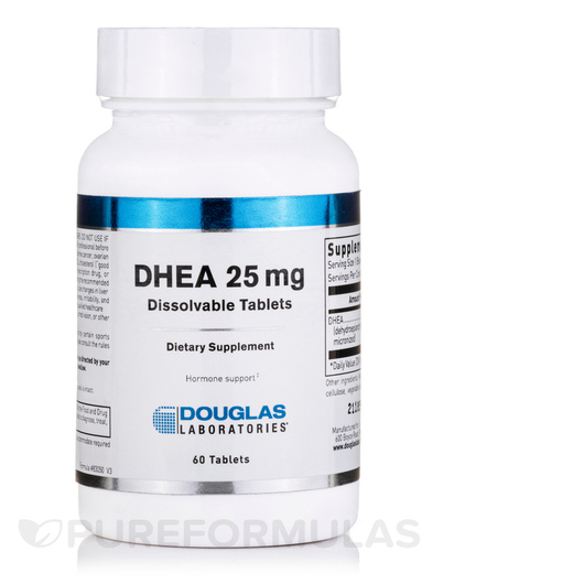 Основне фото товара DHEA 25 mg Dissolvable Tablets, Дегідроепіандростерон, 60 таблето