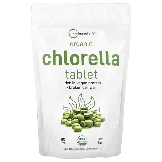 Основне фото товара Organic Chlorella Tablet 3 g, Хлорела, 720 таблеток