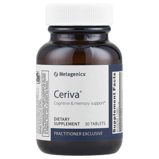 Основное фото товара Metagenics, Поддержка мозга, Ceriva, 30 таблеток