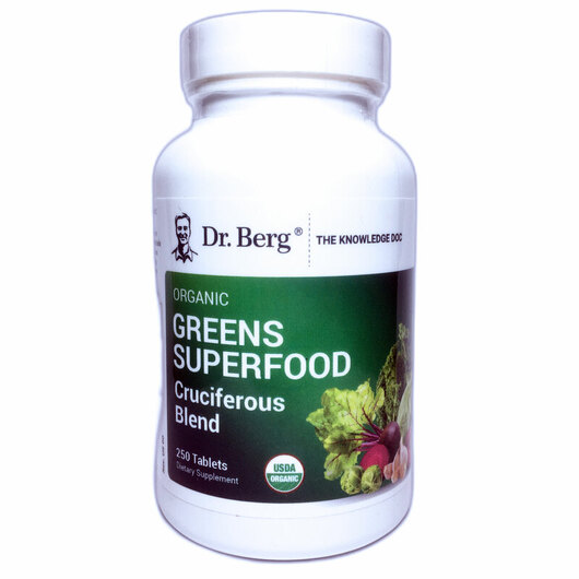 Основне фото товара Dr. Berg, Greens Superfood, Хрестоцвіті, 250 таблеток