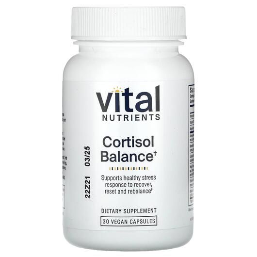 Основне фото товара Vital Nutrients, Cortisol Balance, Підтримка Кортизолу, 30 капсул