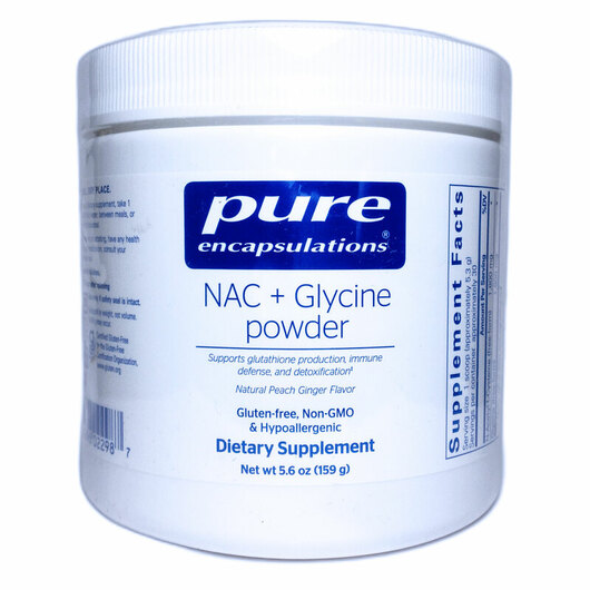 Основне фото товара Pure Encapsulations, NAC Glycine Powder, N-ацетилцистеїн, 159 г