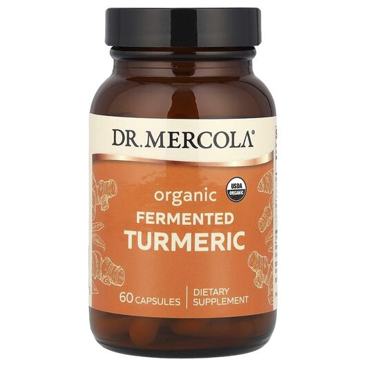 Основне фото товара Dr. Mercola, Fermented Turmeric, Ферментована куркума, 60 капсул