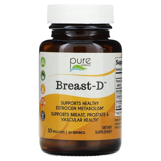 Основне фото товара Pure Essence, Breast-D, Вітамін D3 з DIM, 30 капсул