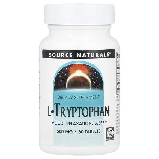 Основне фото товара L-Tryptophan 500 mg 60, L-Триптофан 500 мг, 60 таблеток