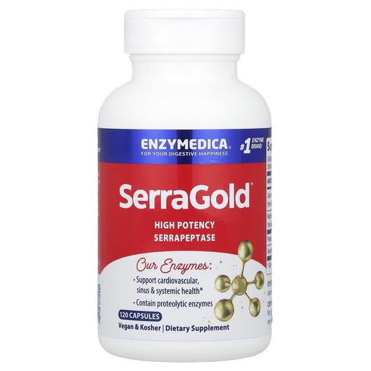 Основне фото товара Enzymedica, SerraGold, Серрапептаза, 120 капсул