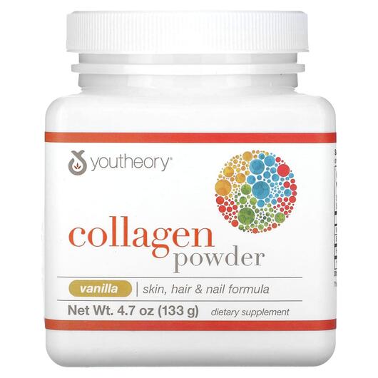 Основне фото товара Youtheory, Collagen Powder Vanilla, Колаген, 133 г