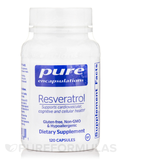 Основне фото товара Pure Encapsulations, Resveratrol 40 mg, Ресвератрол, 120 капсул