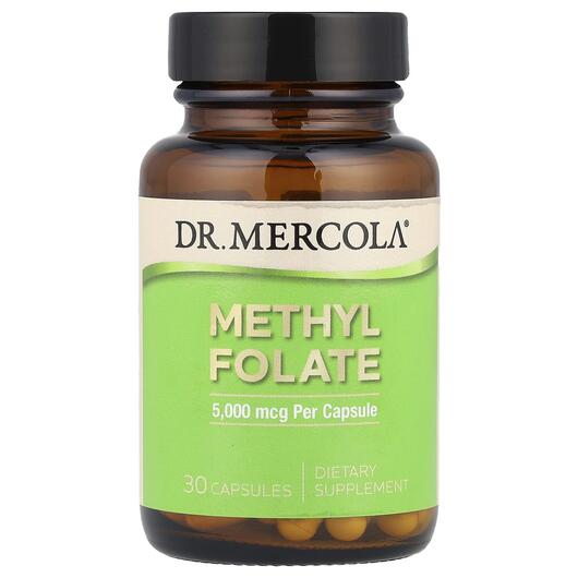 Основне фото товара Dr. Mercola, Methyl Folate 5 mg, Метилфолат 5 мг, 30 капсул