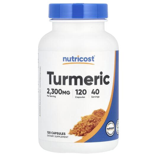 Основне фото товара Nutricost, Turmeric 2300 mg, Екстракт кореня куркуми, 120 капсул