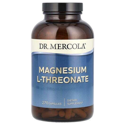 Основне фото товара Dr. Mercola, Magnesium L-Threonate, Магнія L-Треонат, 270 капсул